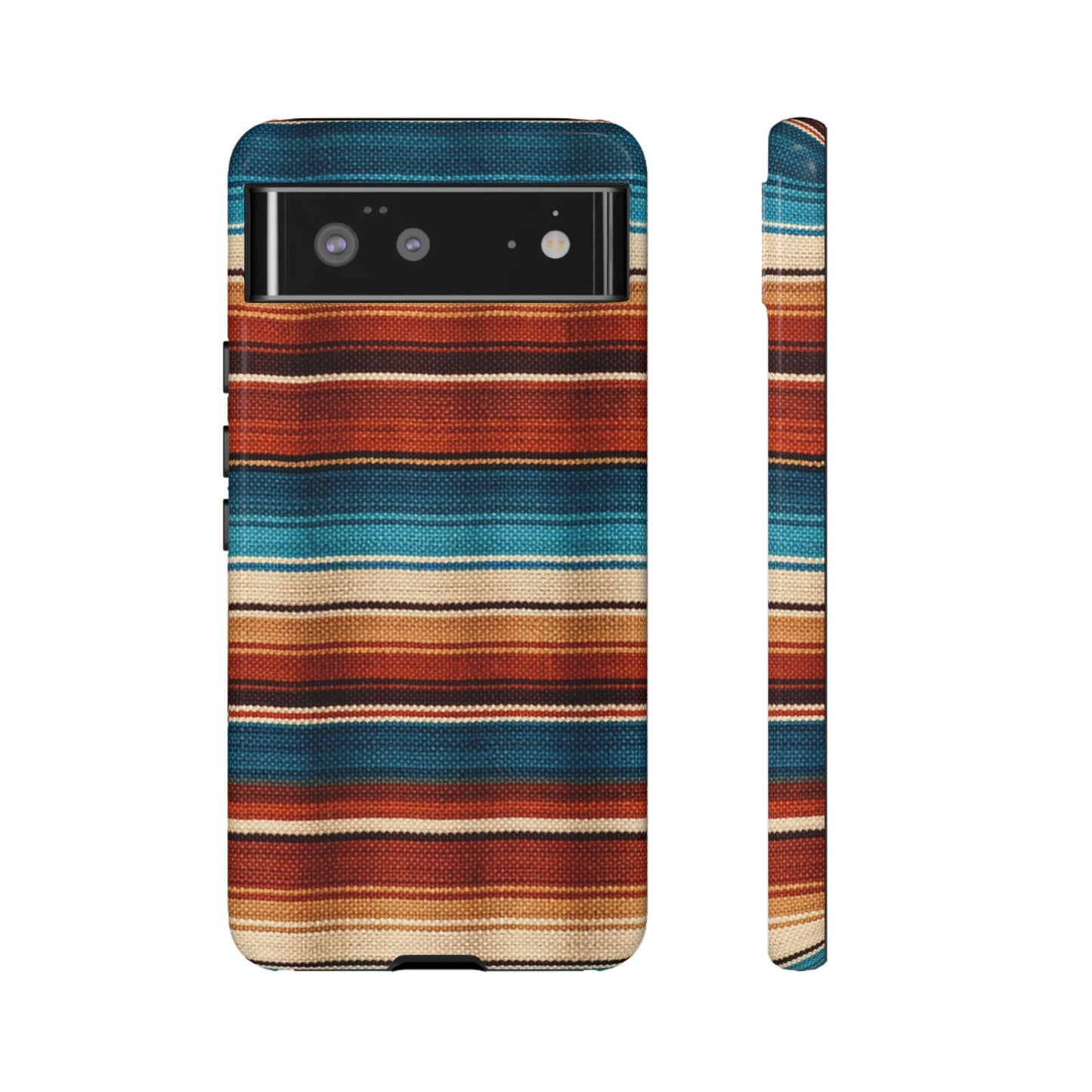 Turquoise + Orange Serape Tough Case