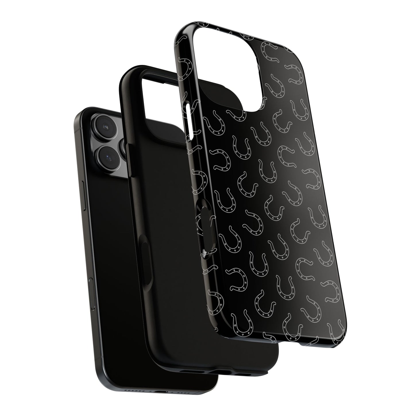 Black Horseshoe Tough Phone Case