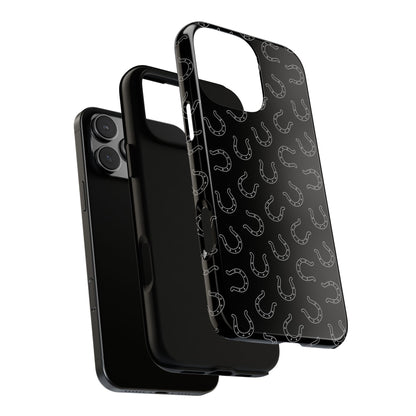 Black Horseshoe Tough Phone Case