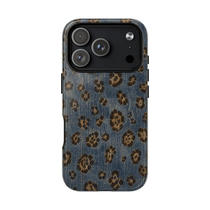 Denim Leopard Magnetic Case