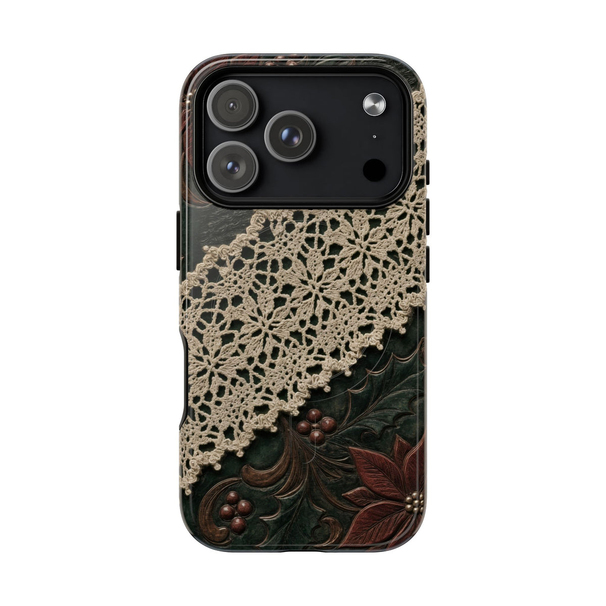 Poinsettia Lace Magnetic Case