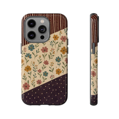 Fall Floral Stripe Tough Case