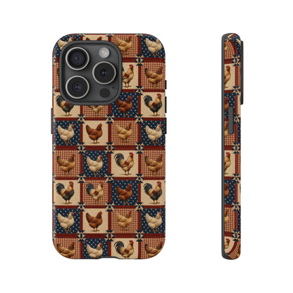 Patriotic Chicken Patchwork Tough Case