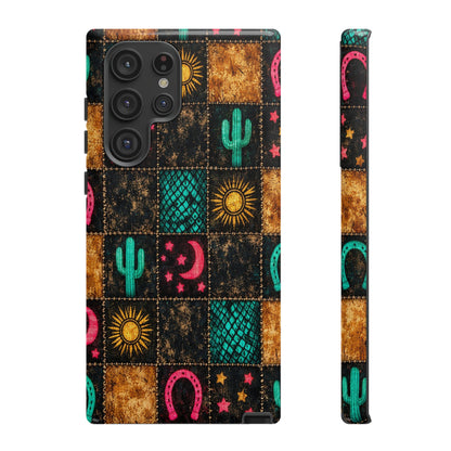 Neon Cactus Patchwork Tough Case