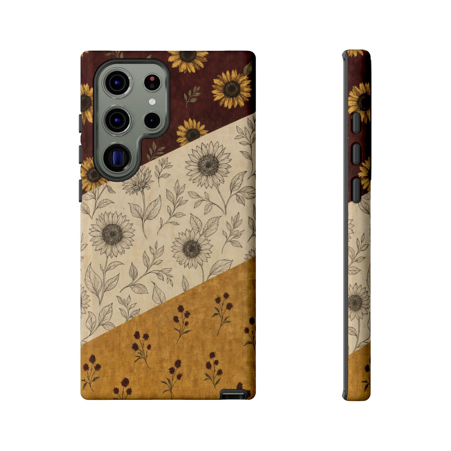 Sunflower Burgundy Swaths Tough Case