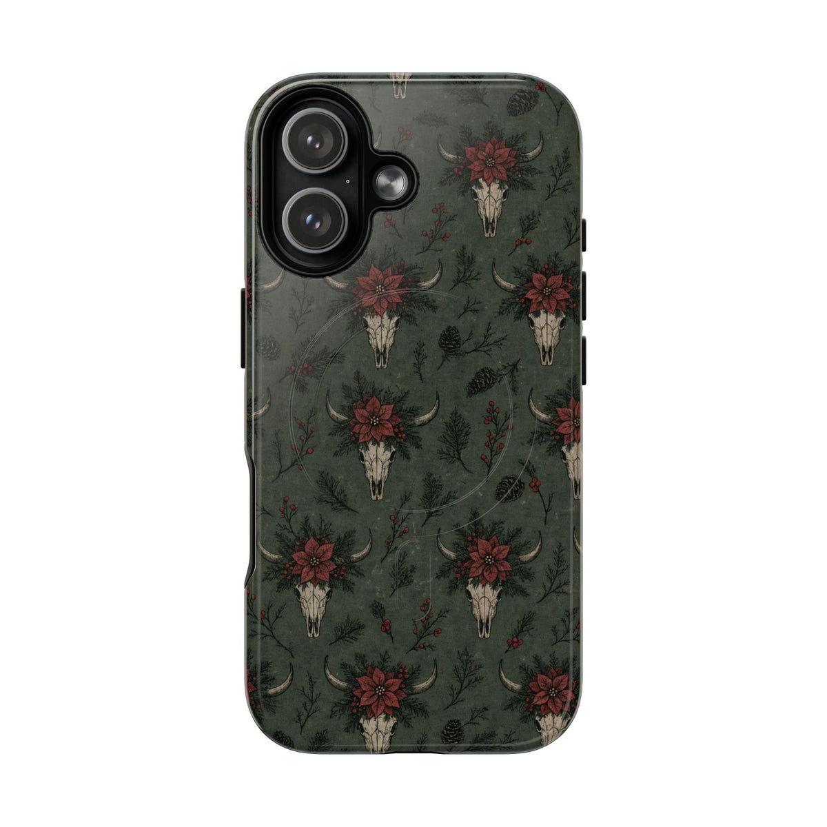 Inked Christmas Skull Magnetic Case