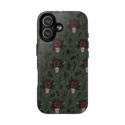 Inked Christmas Skull Magnetic Case