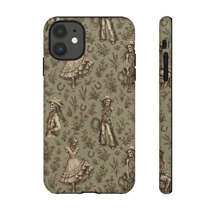 Skeleton Cowgirl Toile Tough Case