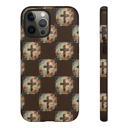 Checker Painted Cross Tough Case