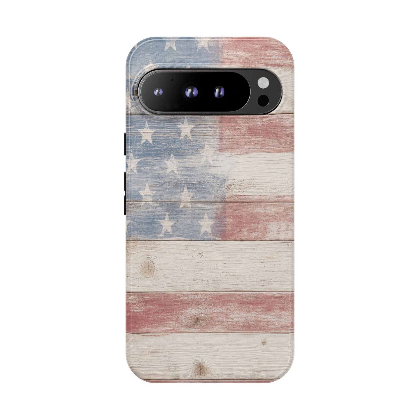 White Wood Flag Tough Case