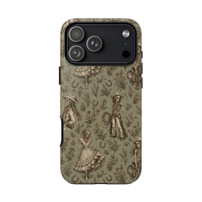Skeleton Cowgirl Toile Tough Case