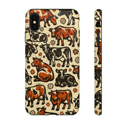 Retro Cows Tough Case