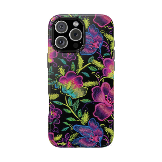 Neon Green Flowers Phone Case