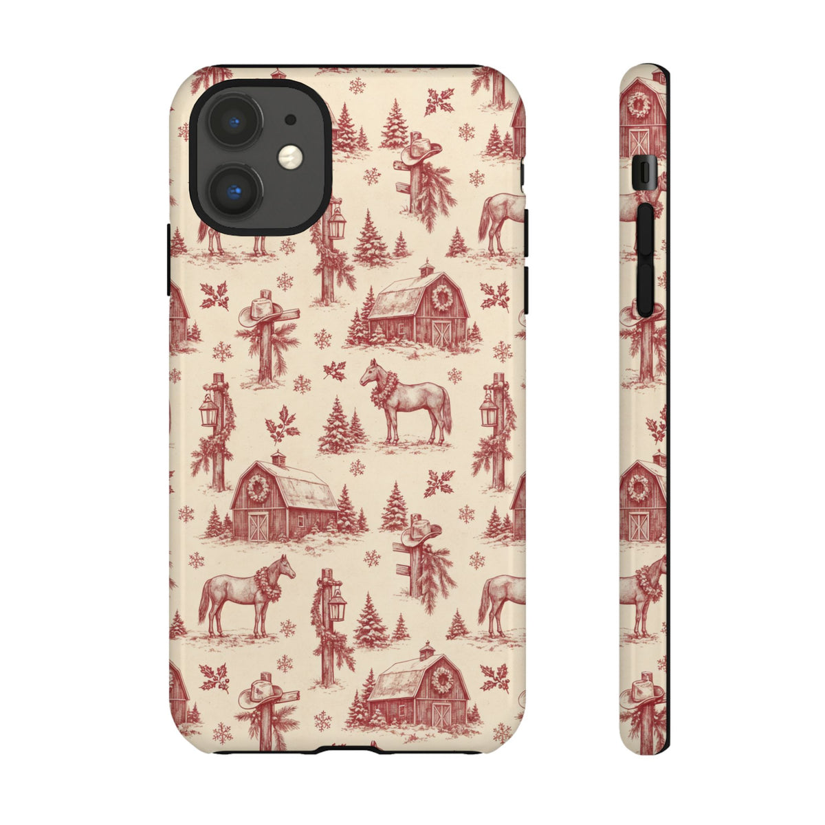 Christmas Toile Tough Case
