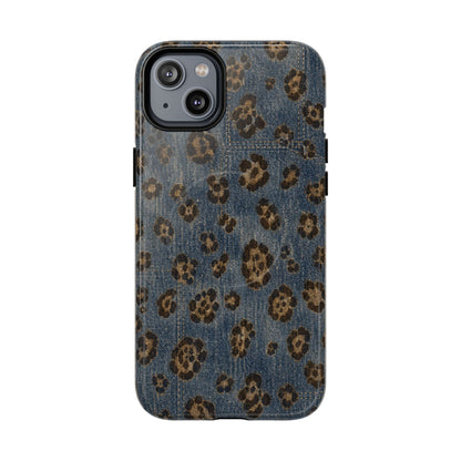 Denim Leopard Magnetic Case