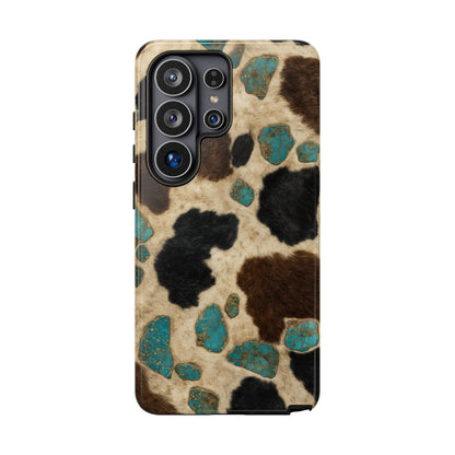 Turquoise Cowhide Tough Case