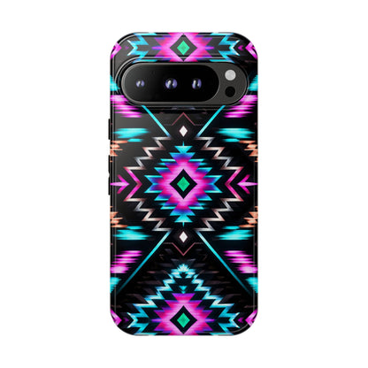 Black Neon Aztec Rug Tough Case