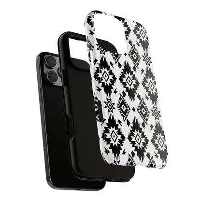 Black White Aztec Tough Phone Case