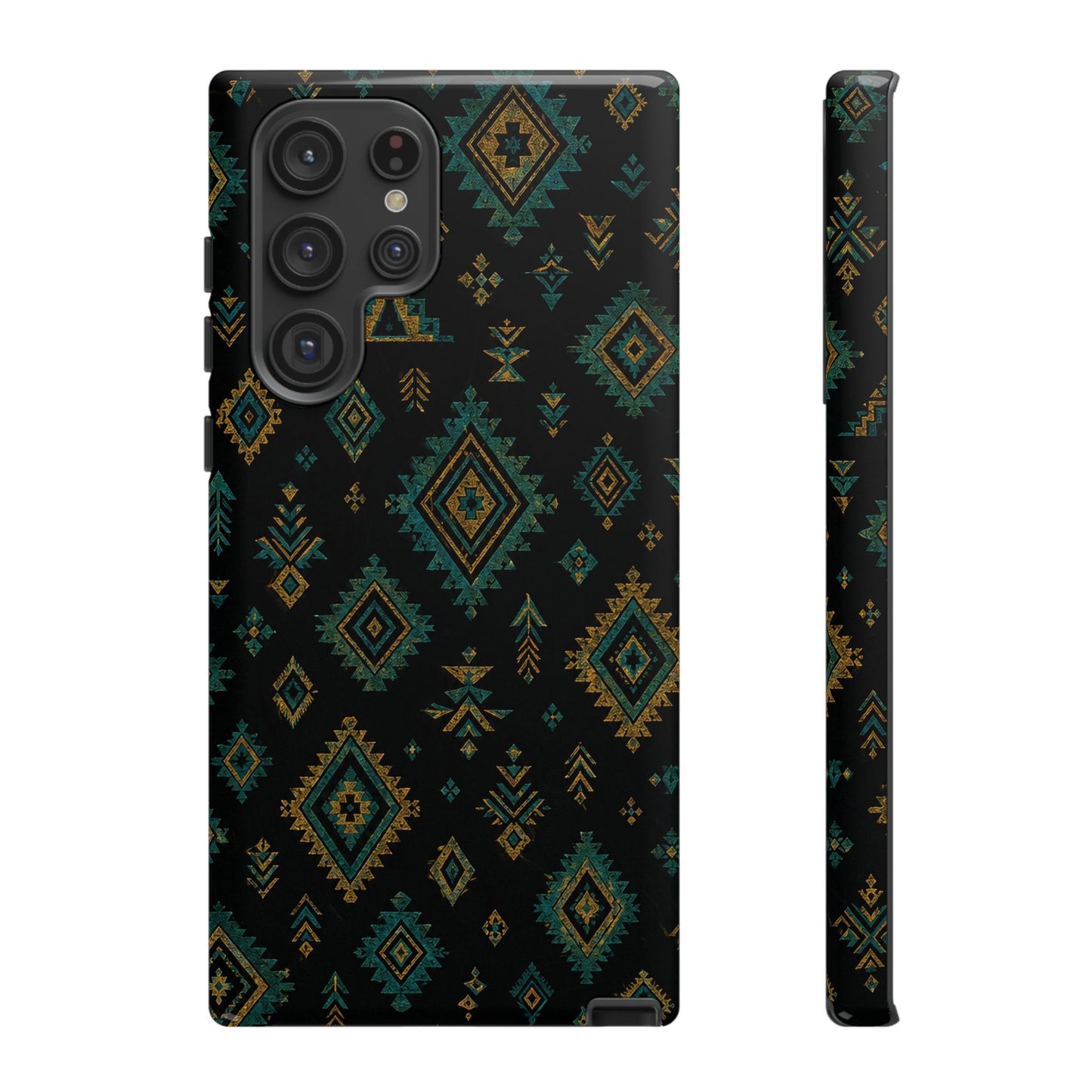 Turquoise Gold Aztec Tough Case