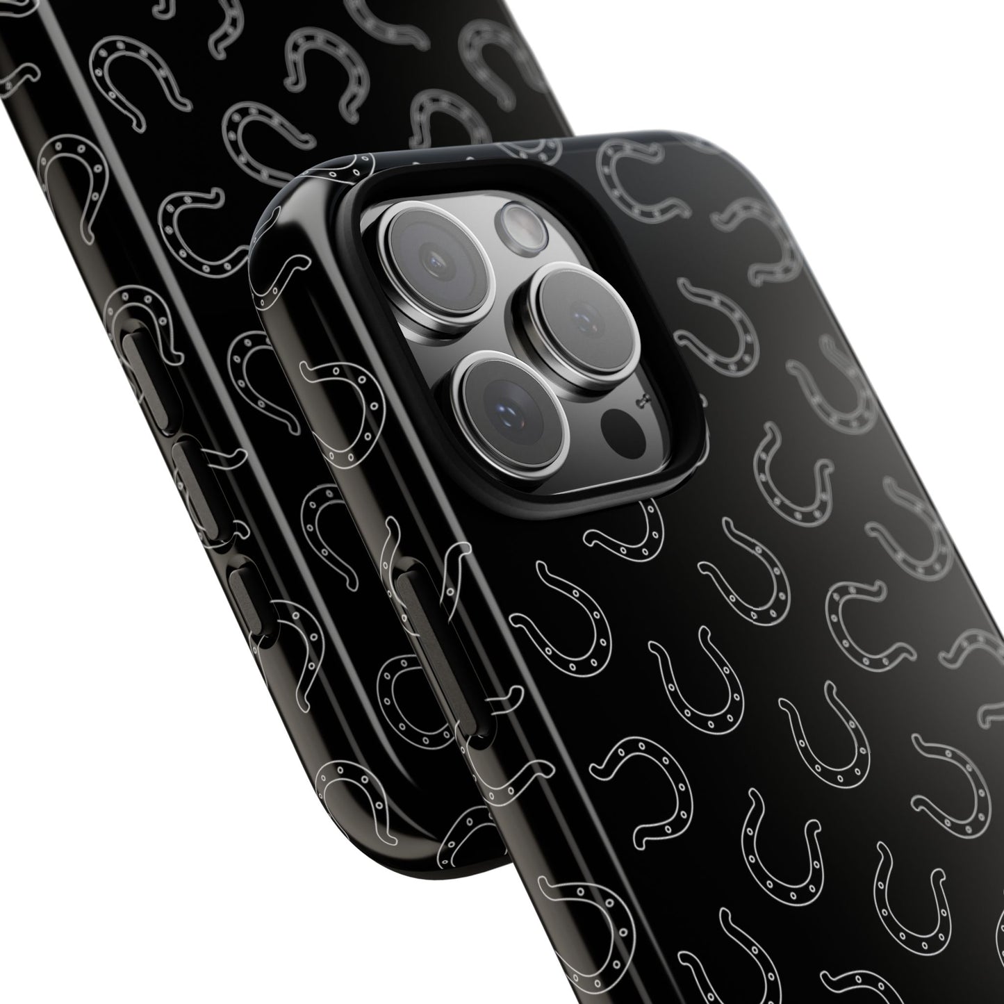 Black Horseshoe Tough Phone Case