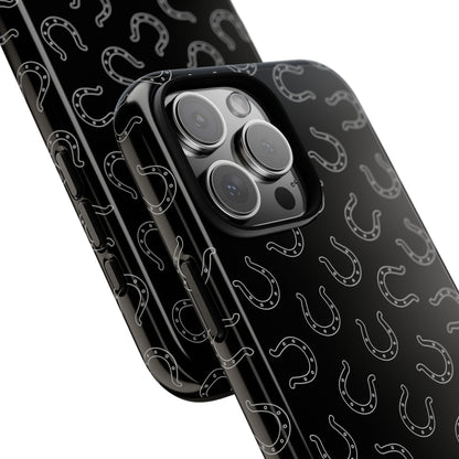 Black Horseshoe Tough Phone Case
