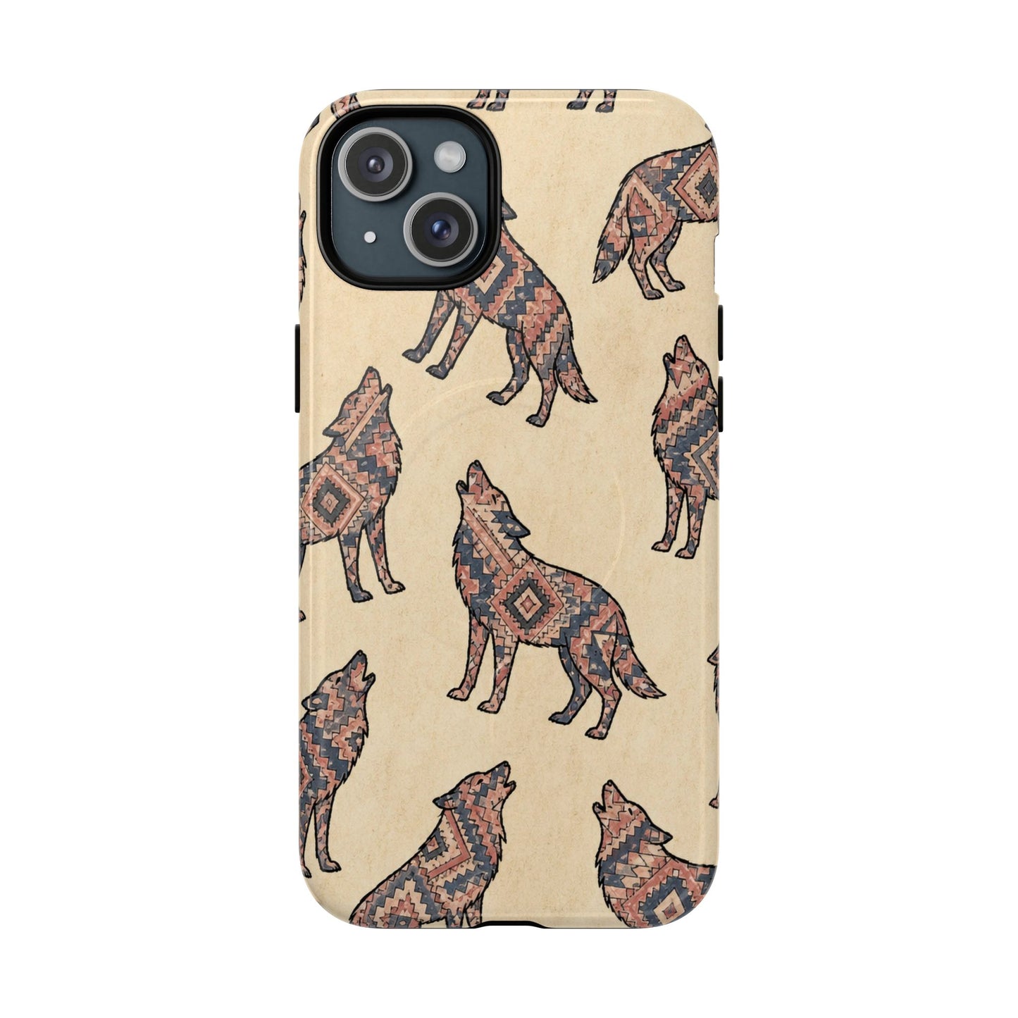 Rose Aztec Wolf Magnetic Case