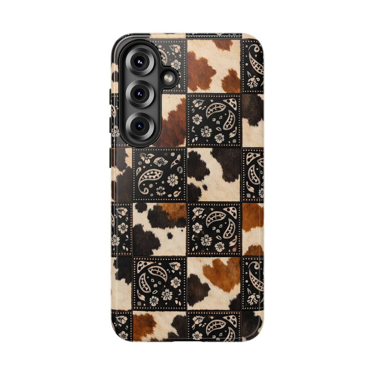 Cowhide Bandana Checkered Tough Case
