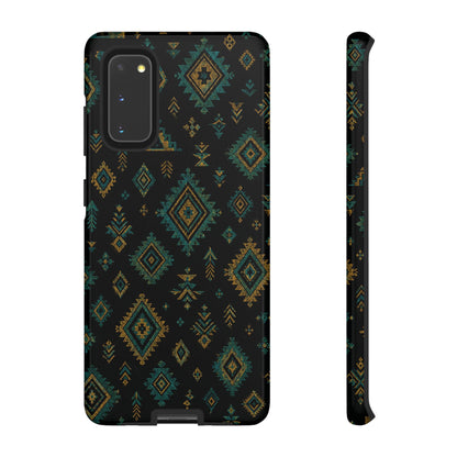 Turquoise Gold Aztec Tough Case