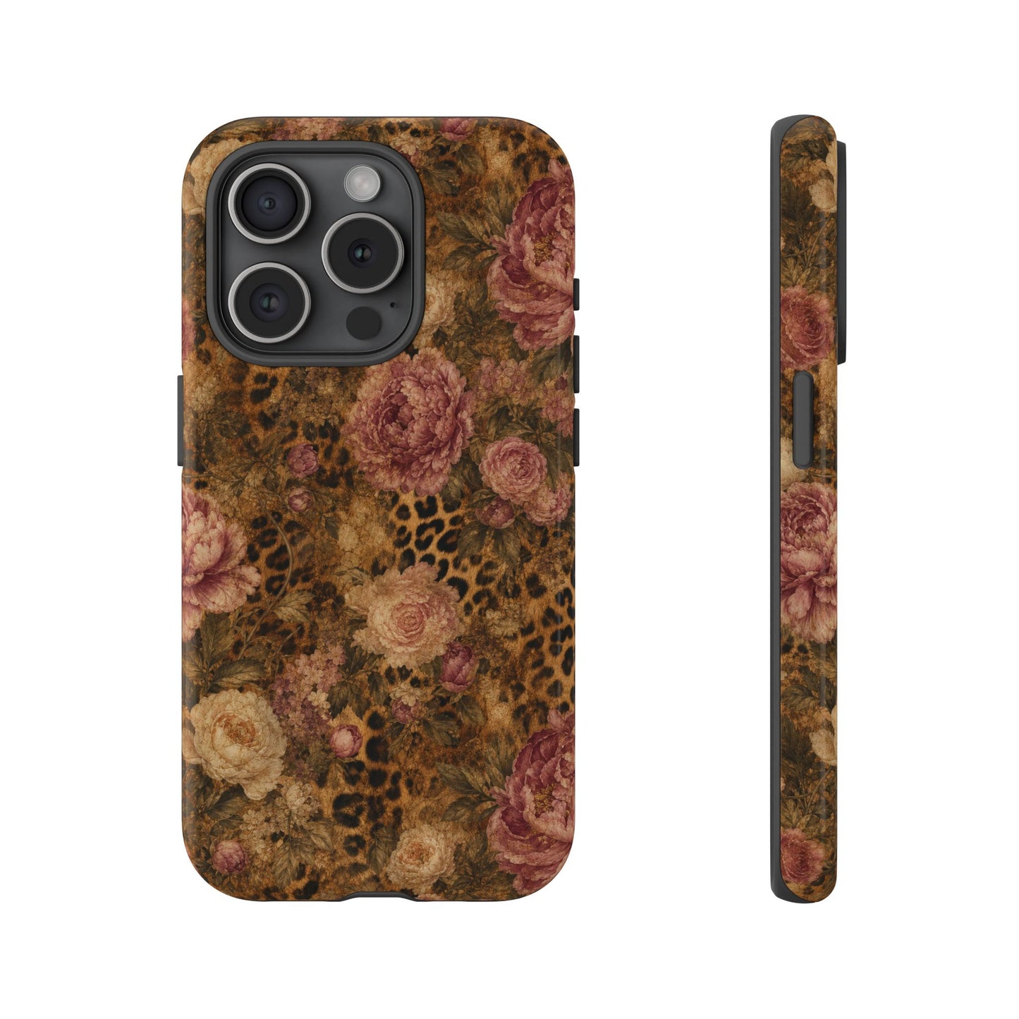 Leopard Floral Tough Case