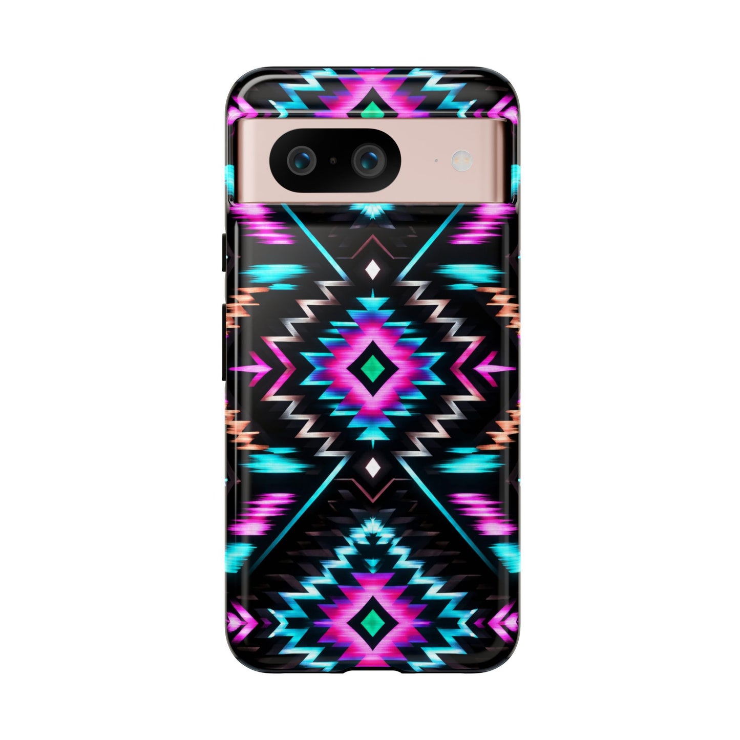 Black Neon Aztec Rug Tough Case