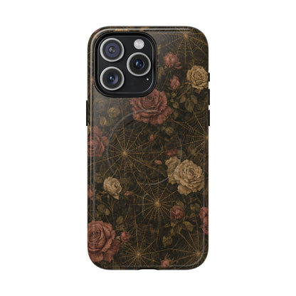 Spiderweb Rose Magnetic Case