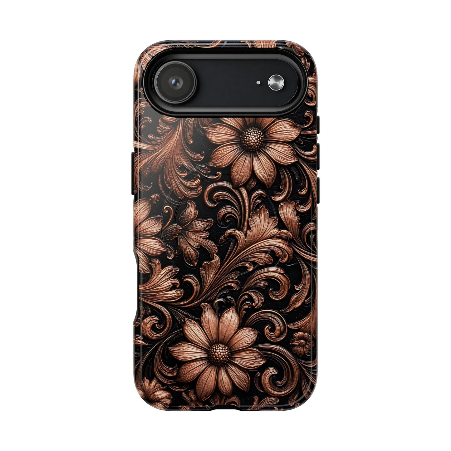 Rose Gold Floral Magnetic Case