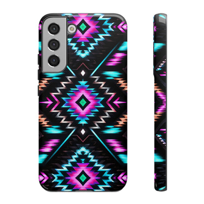 Black Neon Aztec Rug Tough Case