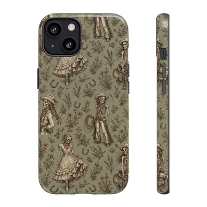 Skeleton Cowgirl Toile Tough Case