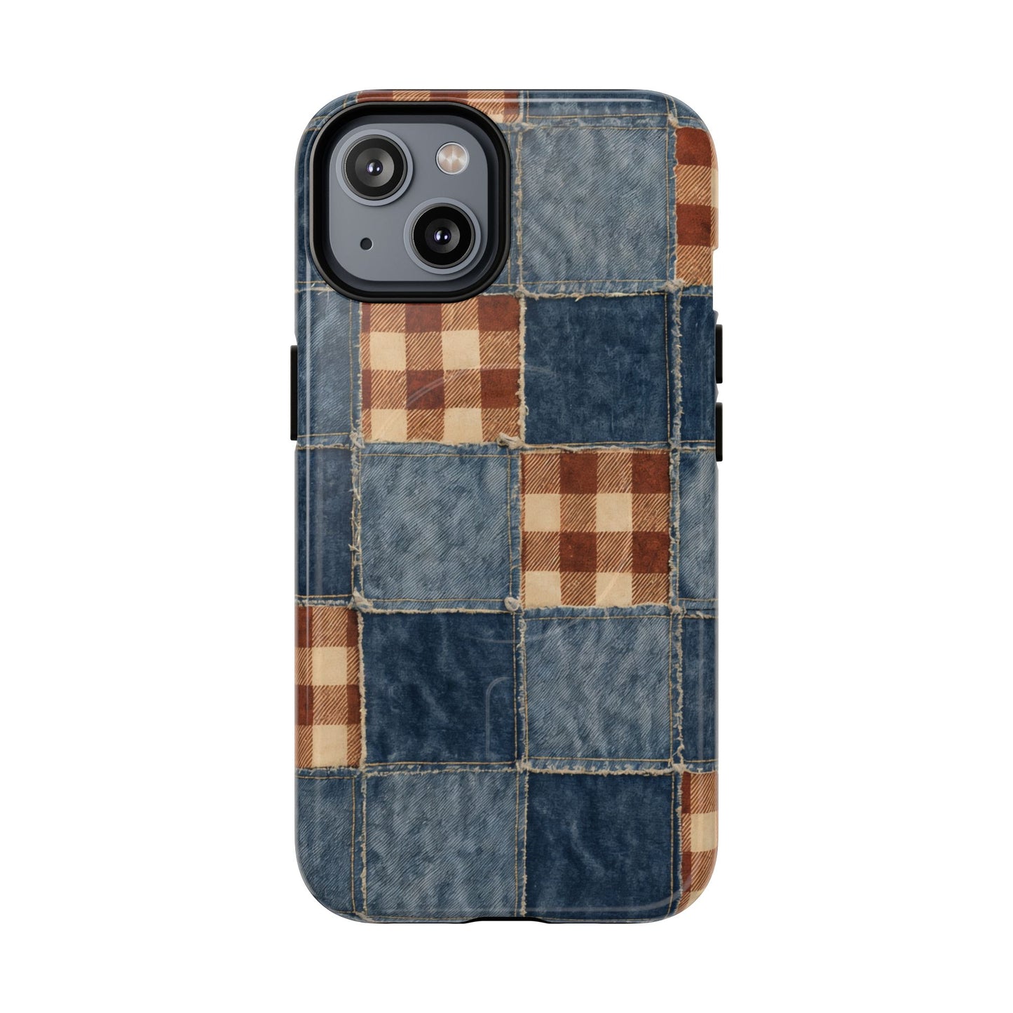 Denim Patchwork Magnetic Case