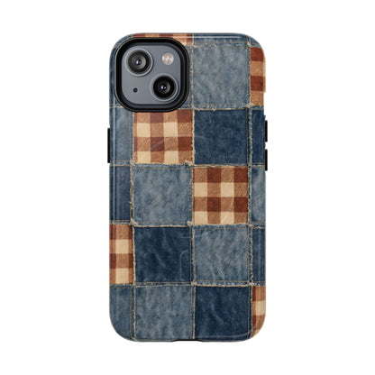Denim Patchwork Magnetic Case