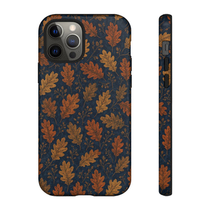 Navy Autumn Leaves Tough Case