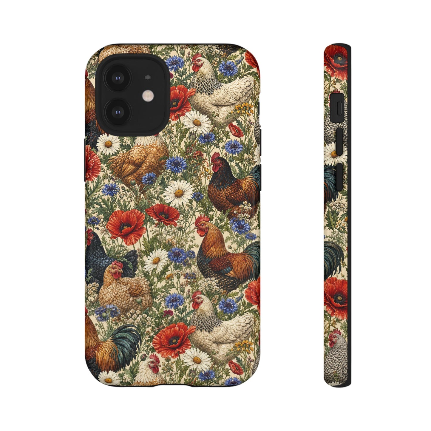 Patriotic Floral Chickens Tough Case