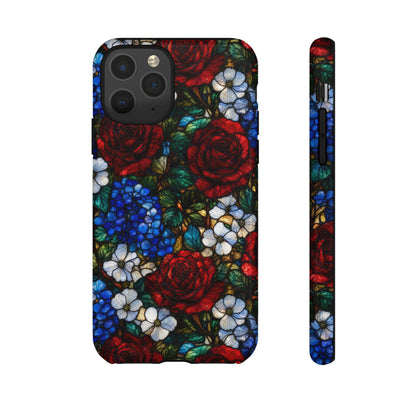Patriotic Floral Glass Tough Case