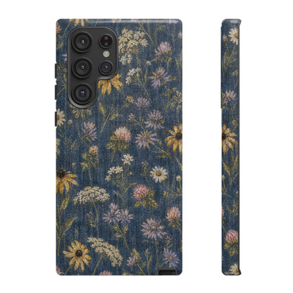 Denim Florals Tough Case