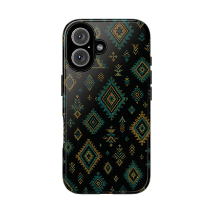 Turquoise Gold Aztec Tough Case