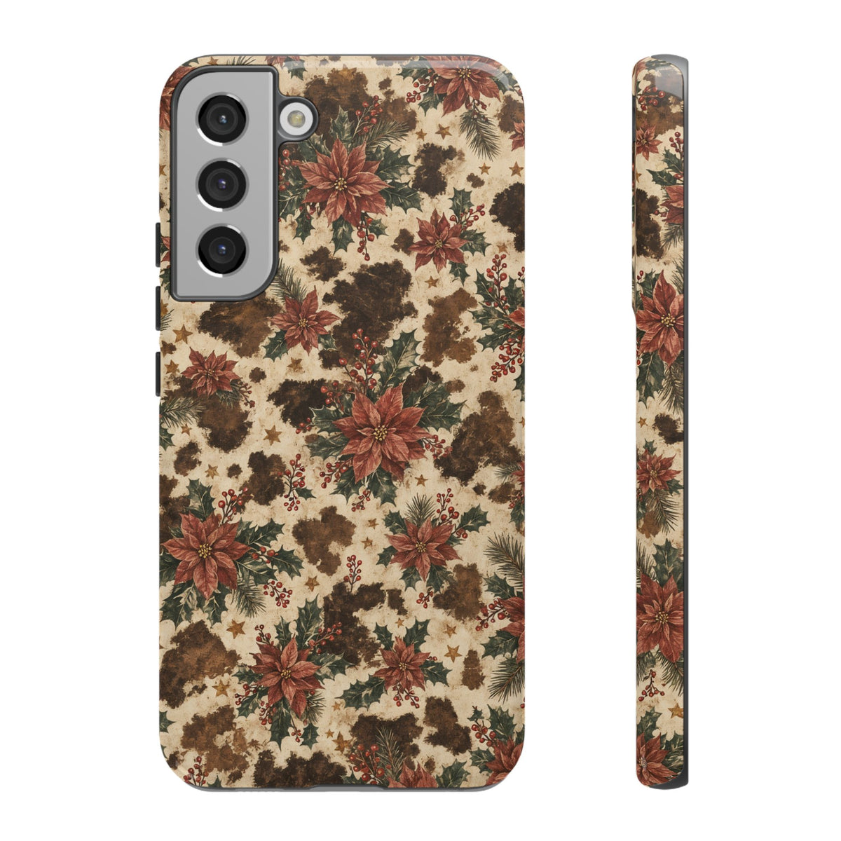 Cowhide Poinsettia Tough Case