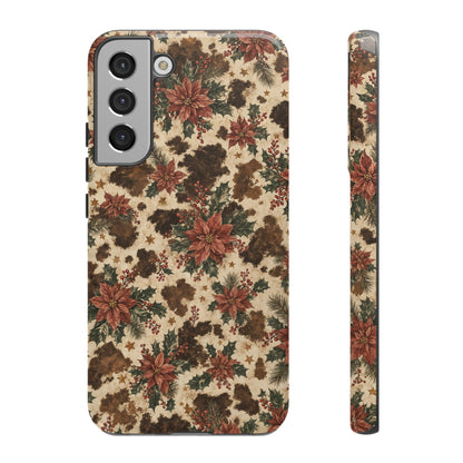 Cowhide Poinsettia Tough Case
