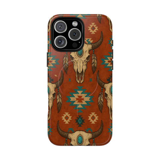 Aztec Skull Magnetic Case