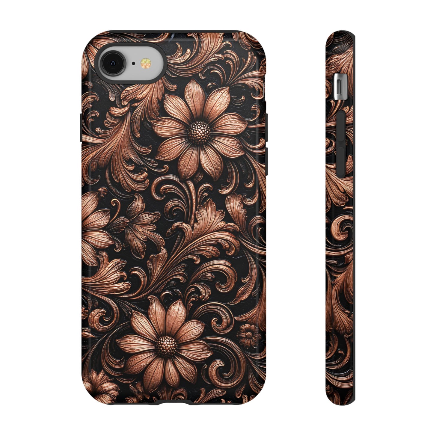 Rose Gold Floral Tough Case