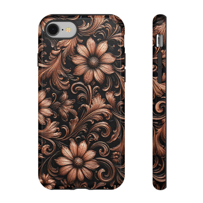 Rose Gold Floral Tough Case