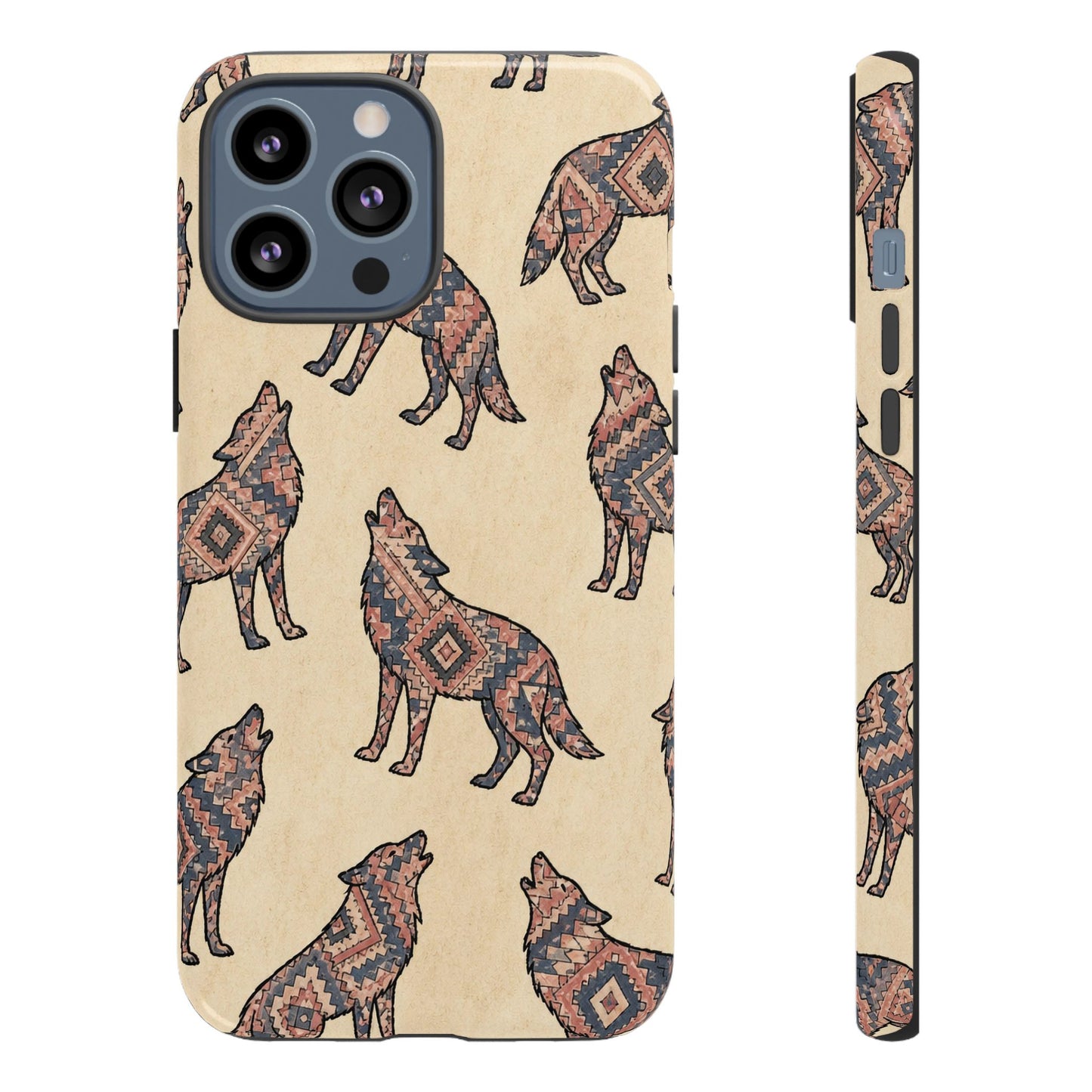 Rose Aztec Wolf Tough Case