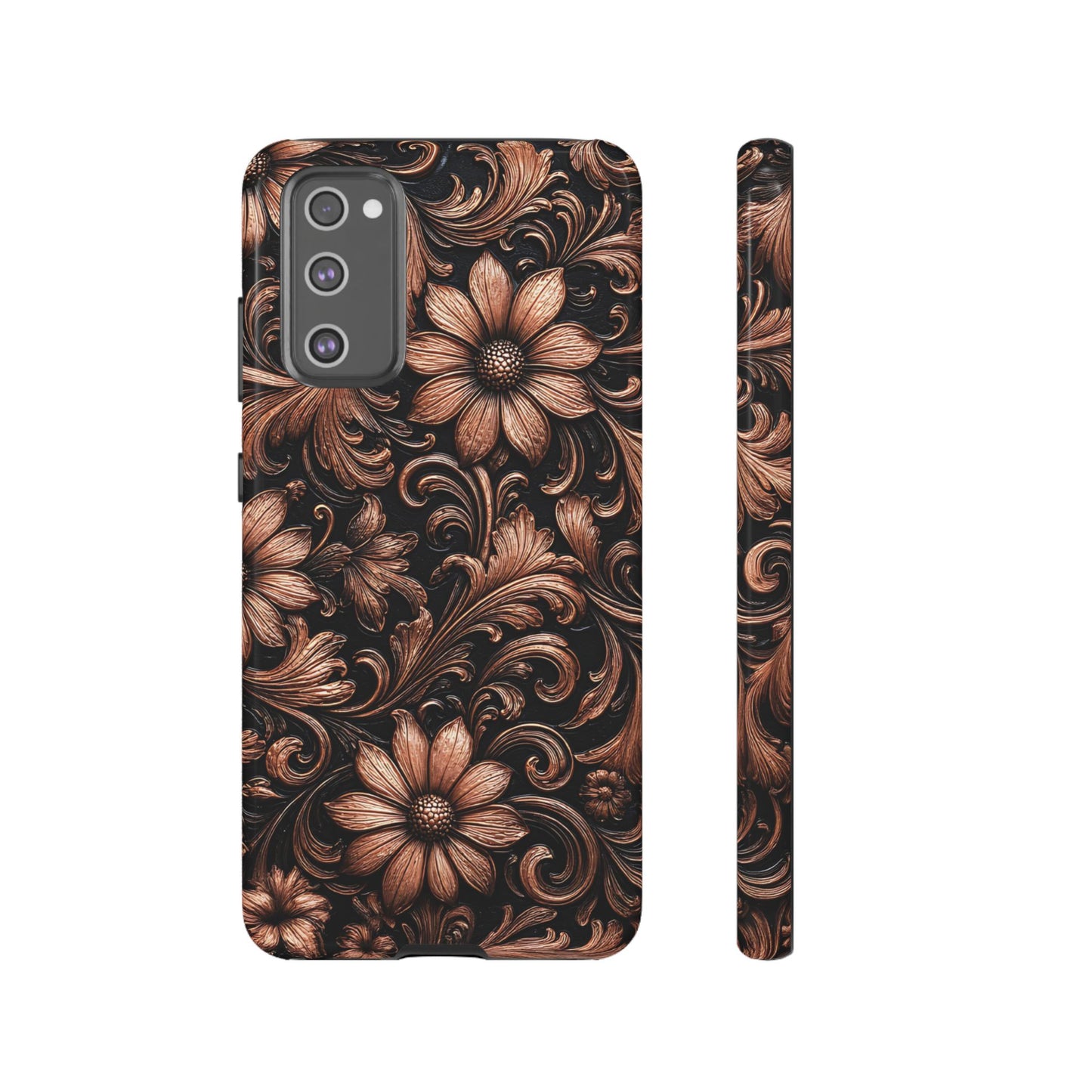 Rose Gold Floral Tough Case