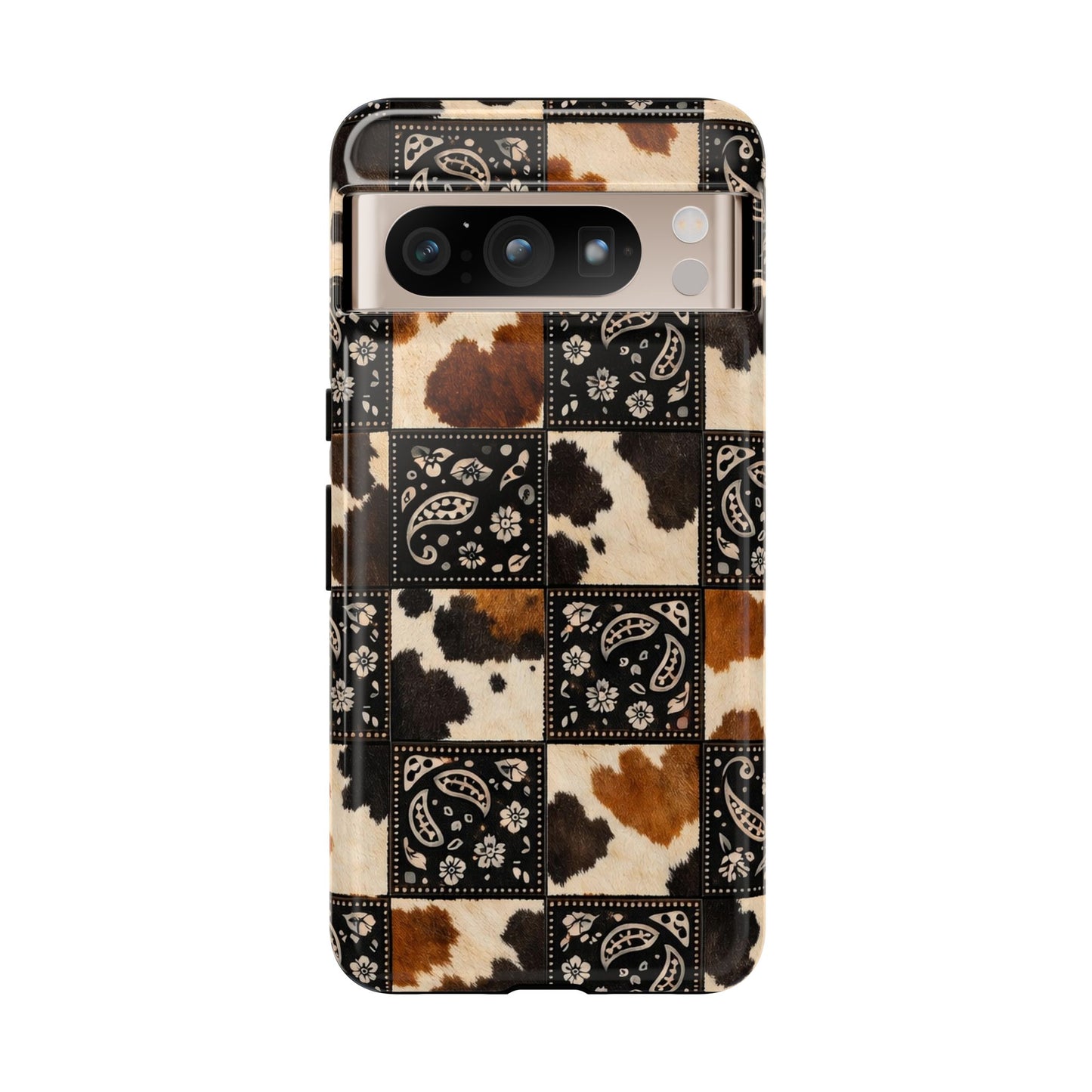 Cowhide Bandana Checkered Tough Case