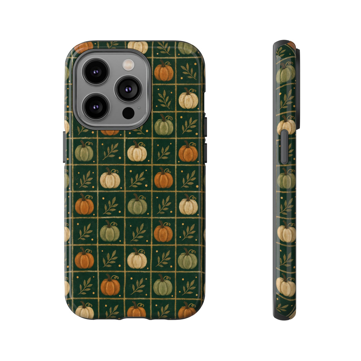 Green Pumpkin Check Tough Case